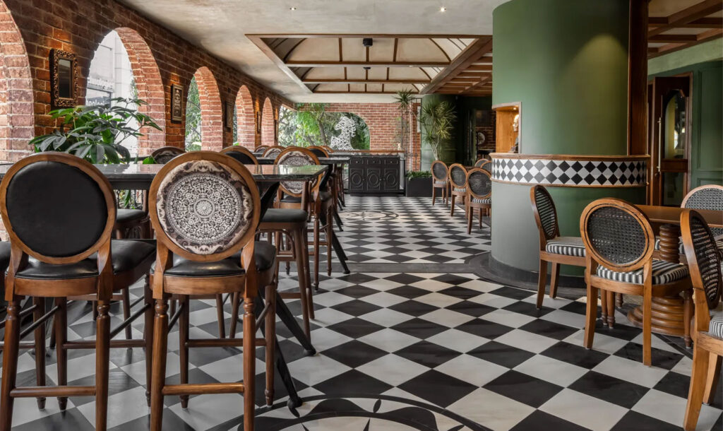 A trendy pub in Bangalore, 1522 The Pub Kamanahalli, designed by Studio Camarada and inspired by the Peaky Blinders TV series